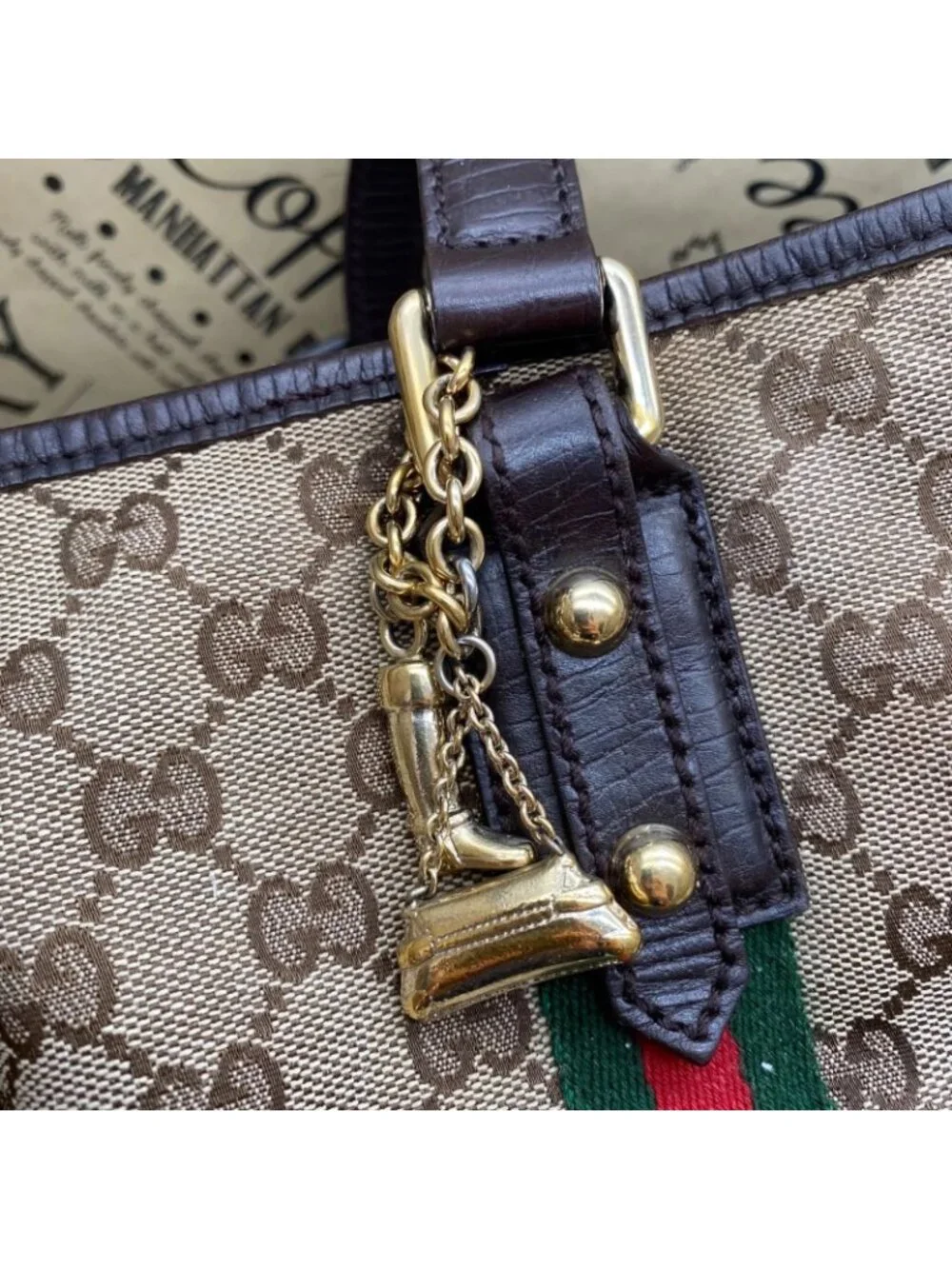 Gucci Tote GG Canvas Sherry Line Business